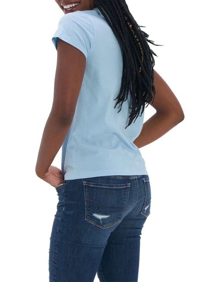 Classic Graphic Tee in Light Blue