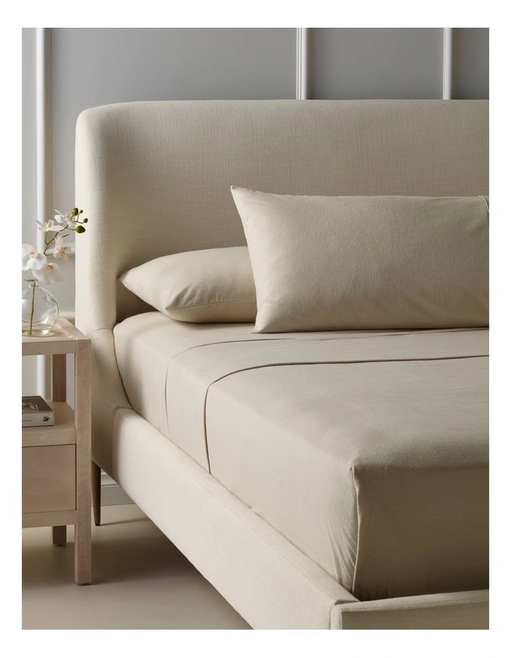 Cotton Flannelette Sheet Set in Natural
