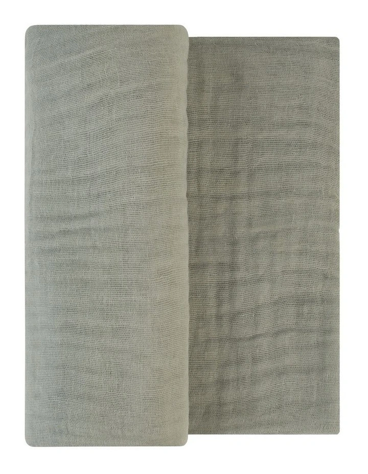 Solids Farmyard Lamb Muslin Wrap 1 Pack in Sage Green