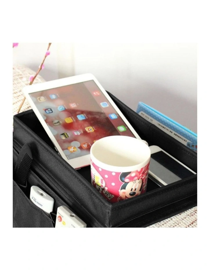 Arm Rest Organiser Storage Bag in Black