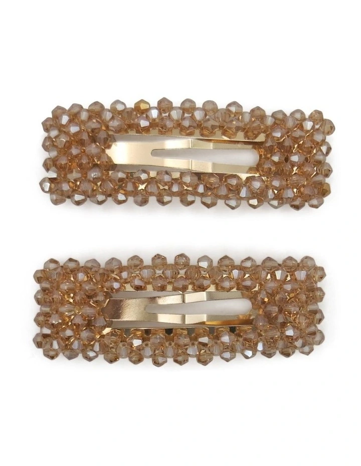 Lorenza Hair Clip Set in Gold
