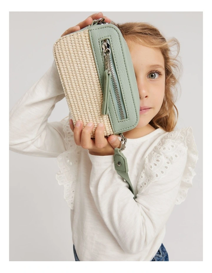 Raffia Camera Bag in Fern