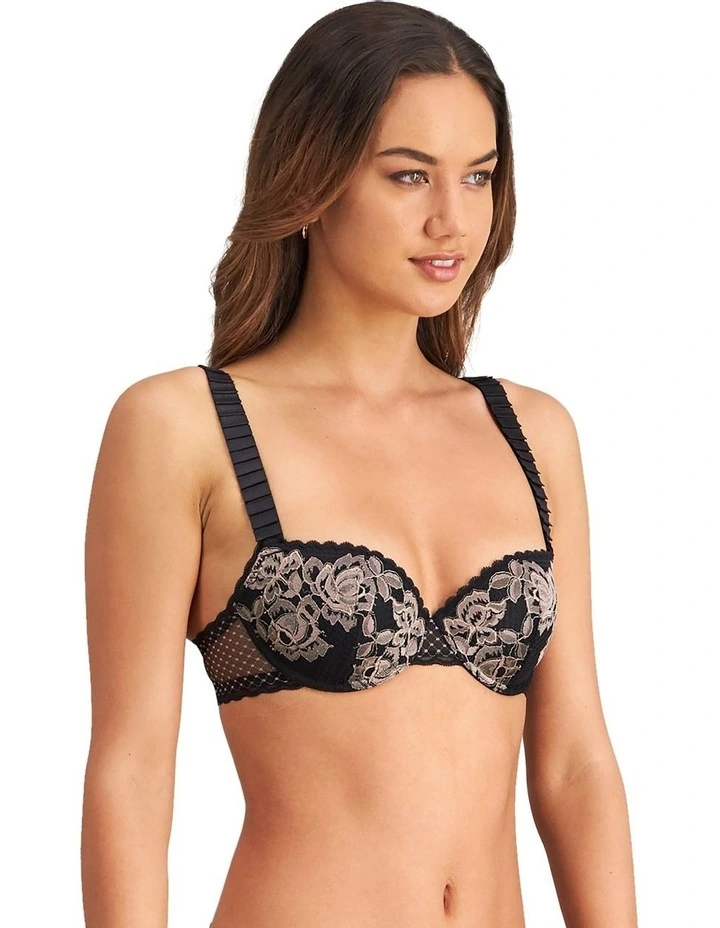Wynona Rose Contour Bra in Black/Cameo Rose