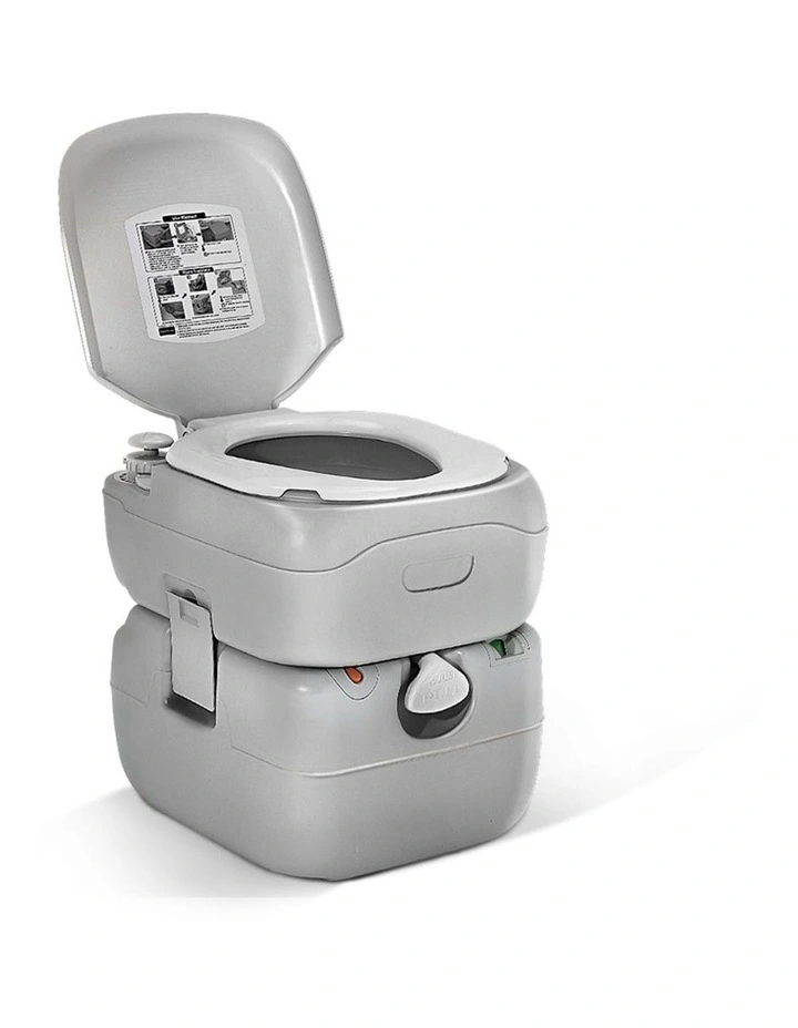 Portable 22L Outdoor Toilet Silver
