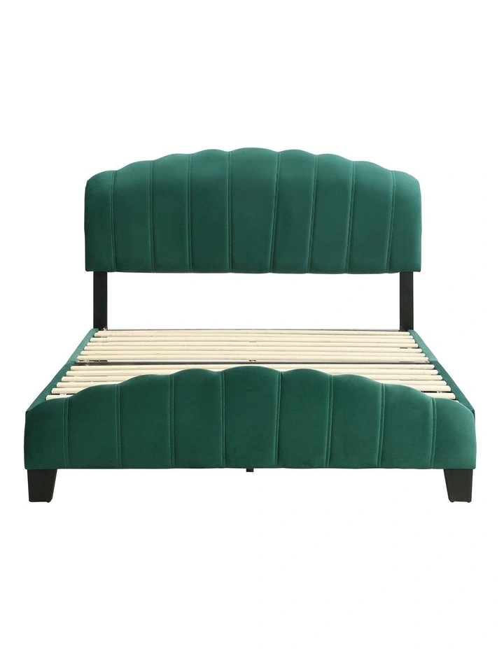 Shell-Style Double Size Bed Frame in Green