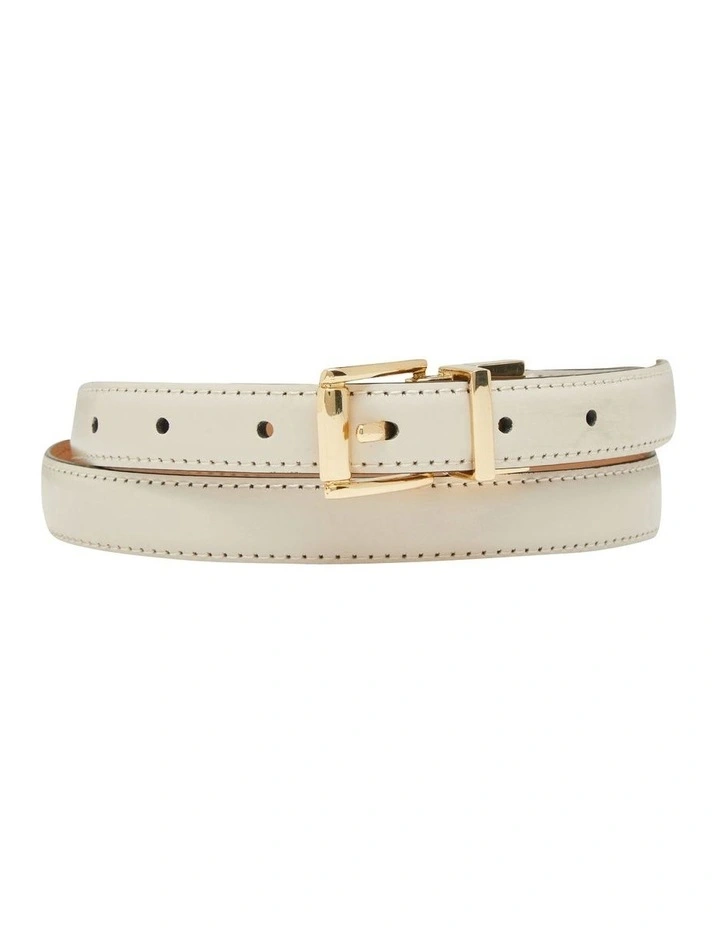Lisa Womens Reversible Belt in Bone/Caramel