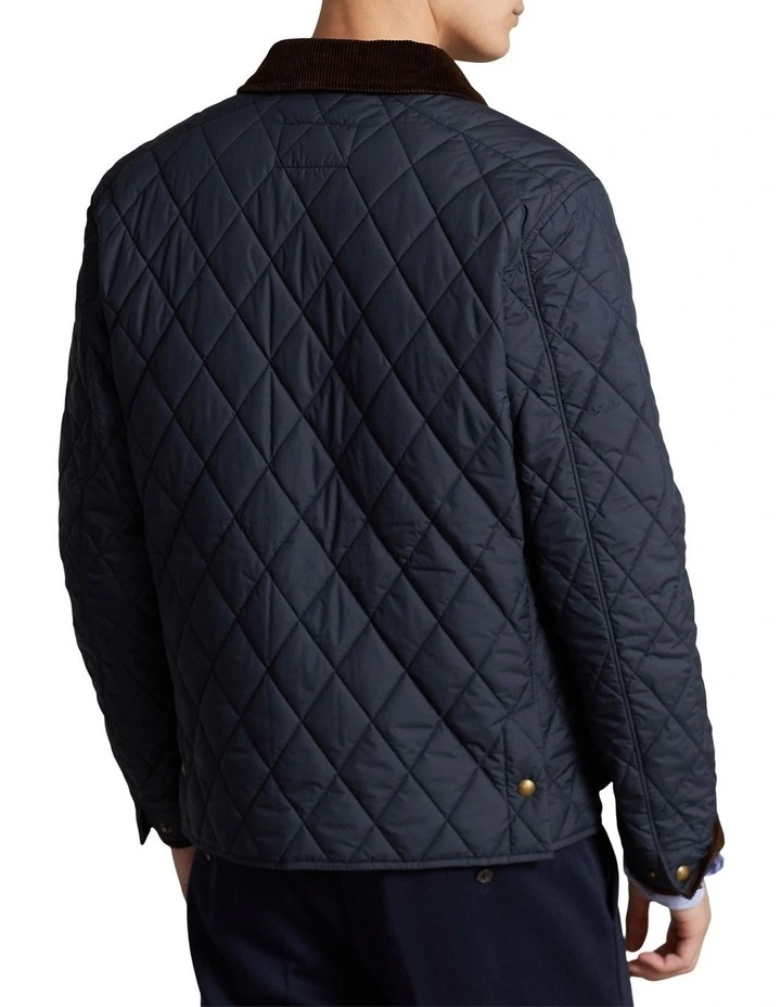 Water Repellent Quilted Jacket in Blue