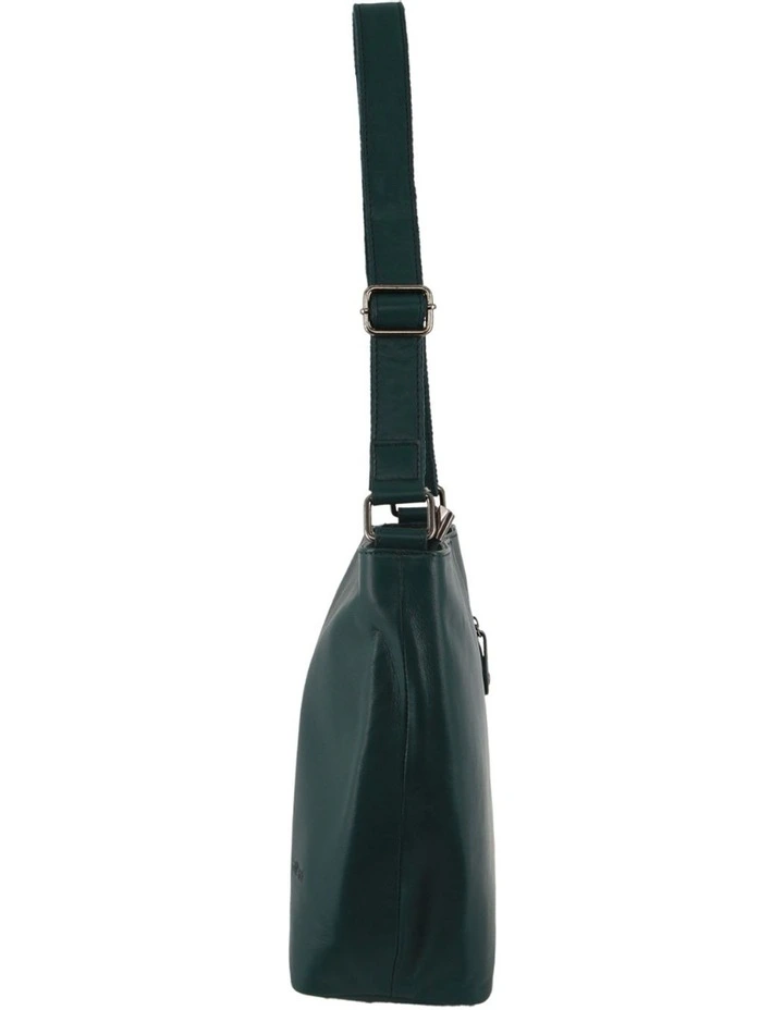 Nappa Leather Bucket Cross-Body Bag in Zirkon