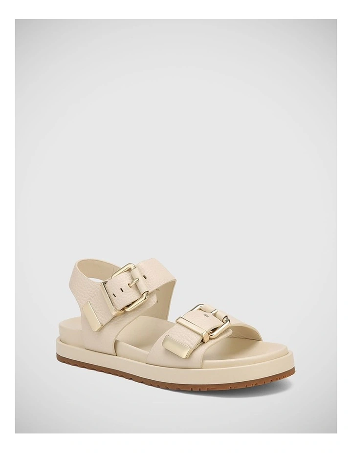 Bernadette Leather Sandal in Ivory