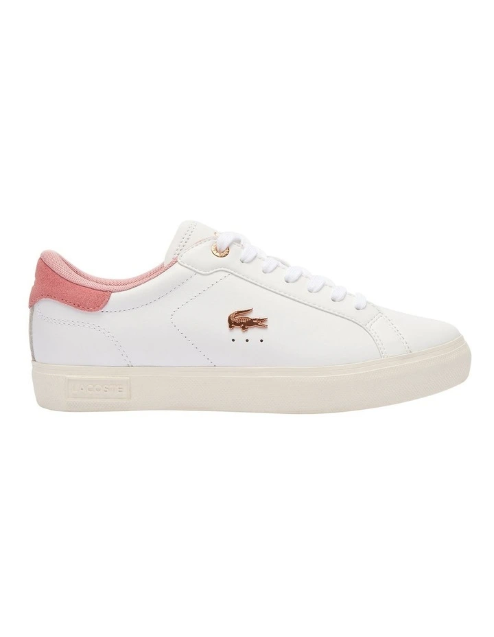 Powercourt Leather Sneakers in White/Pink