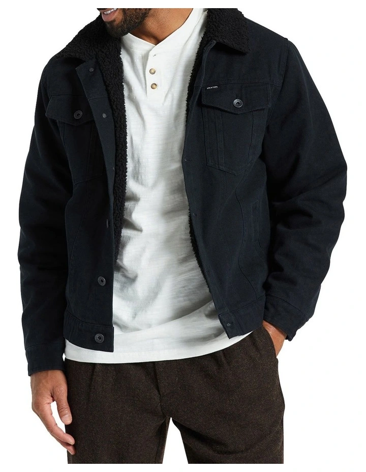 Cable Trucker Jacket in Black
