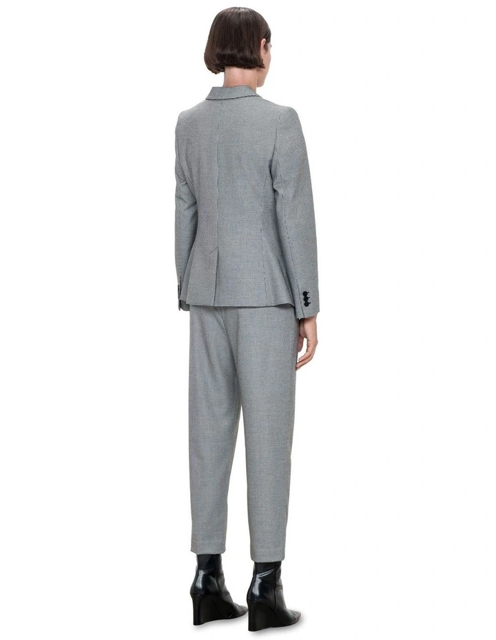 Houndstooth Blazer in Black/White