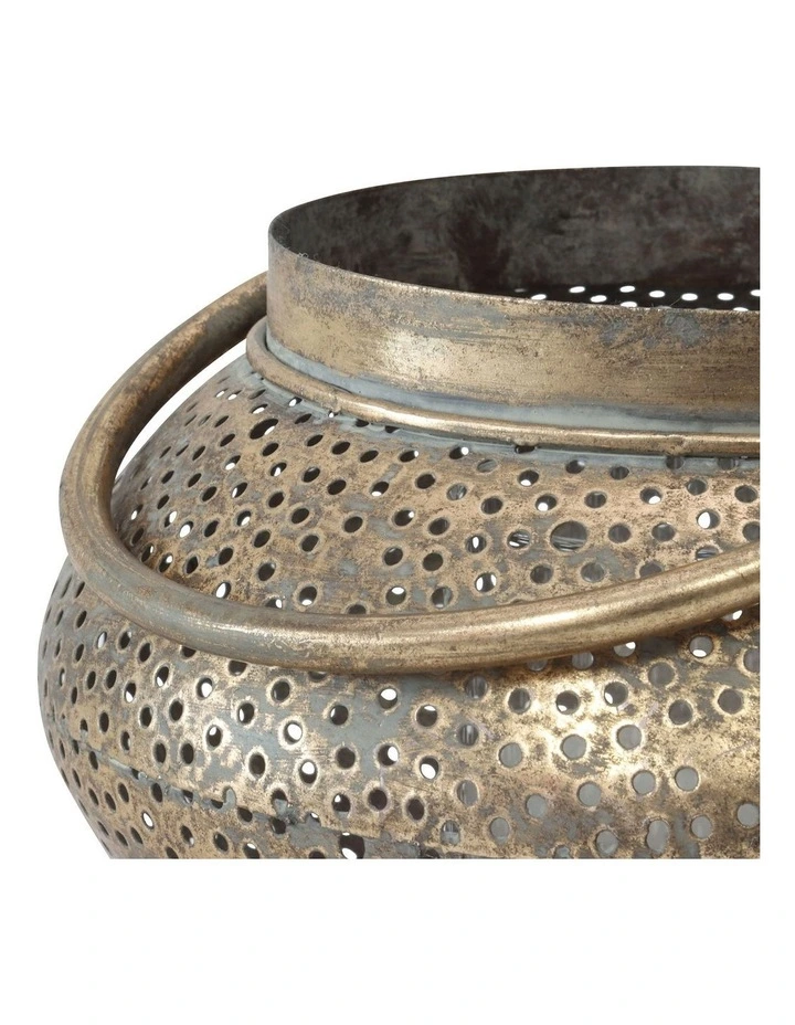 Lustre Pillar Candle Holder in Gold
