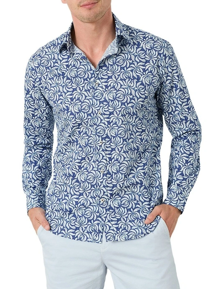 Astoria Printed Shirt in Blue
