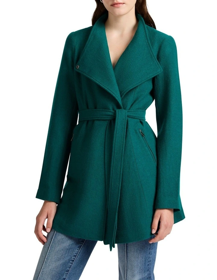 Ruby Felted Wool Coat in Green