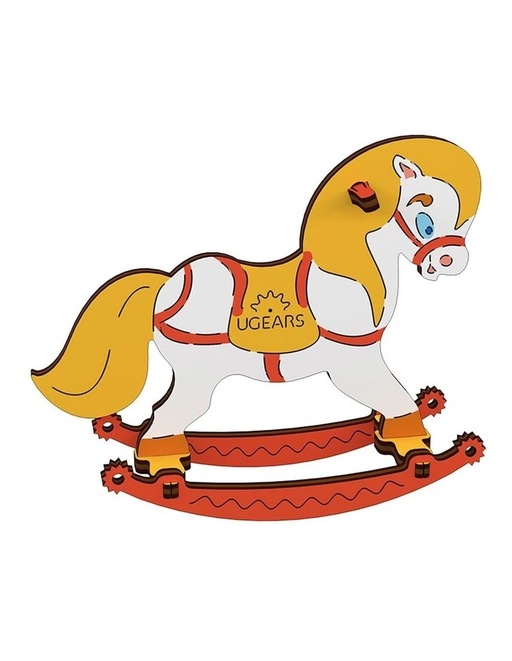 3D Colouring Rocking Horse 8 Piece Wooden Puzzle Kit (5+ Years)