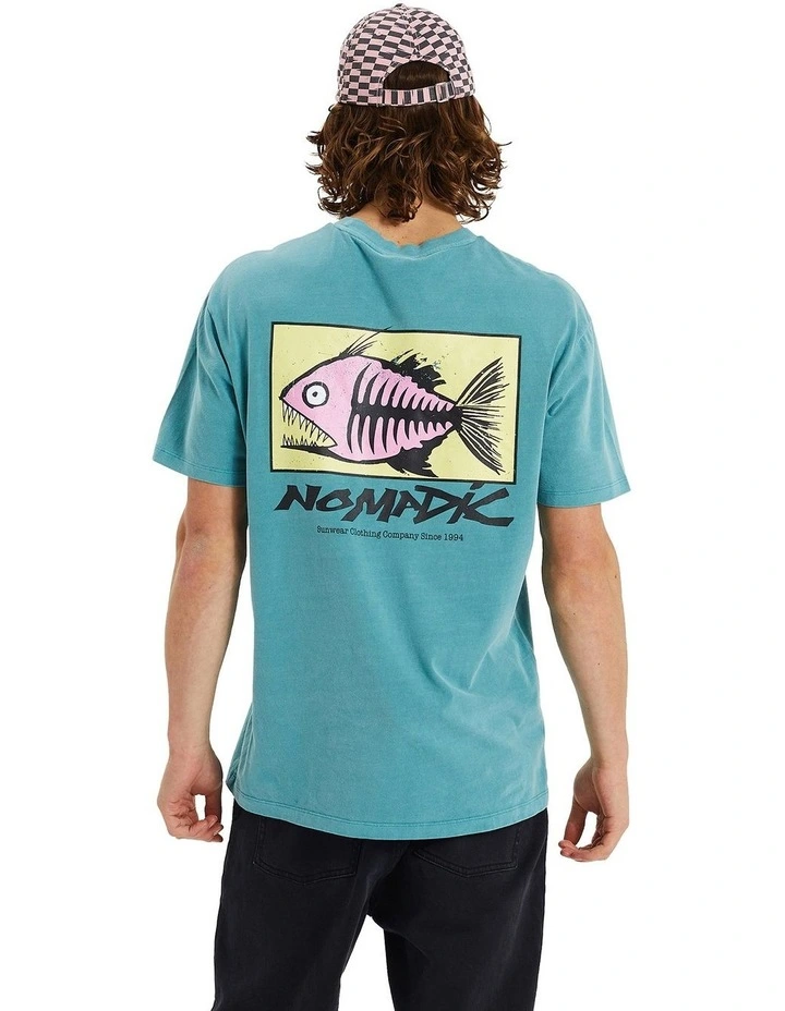 Nalu Club Relaxed Tee in Pigment Teal