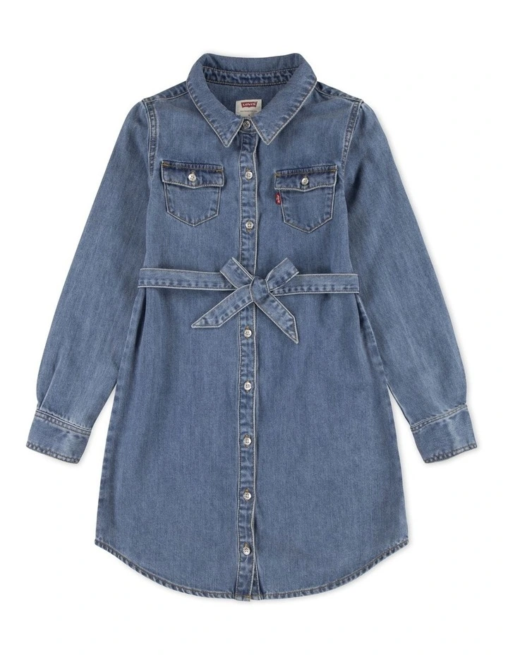 Western Shirt Dress in Milestone