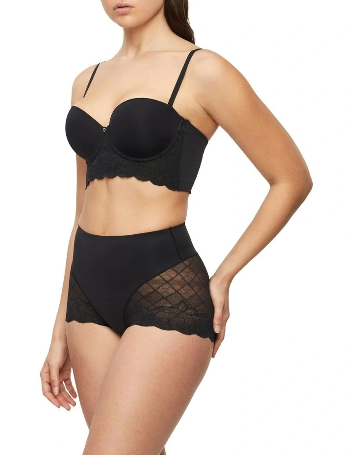 Harlequin Strapless Bustier in Black