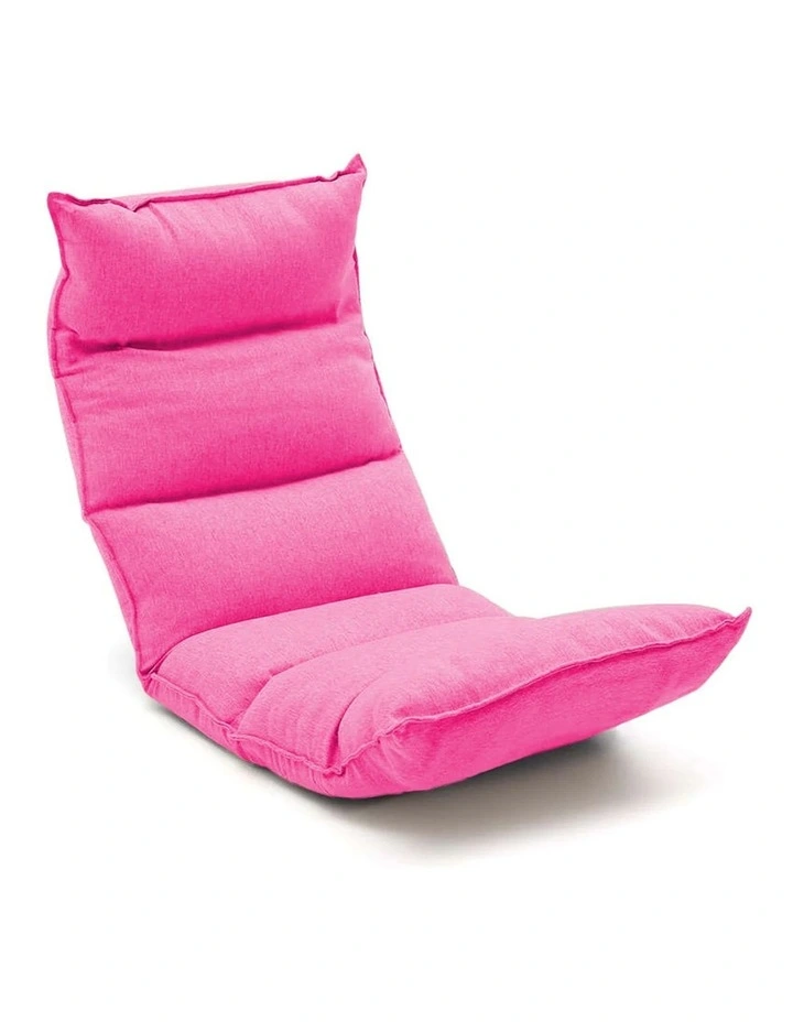 SOGA Foldable Floor Lounge Recliner Chair in Pink