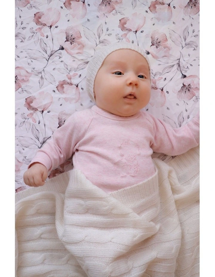 Cashmere Baby Beanie in Cream