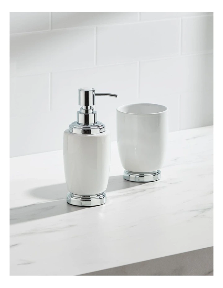 Charmaine Ceramic Bathroom Accessories in White