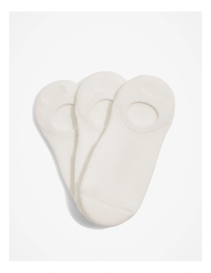 Australian Cotton Blend Cushion Sock Pack of 3 in White