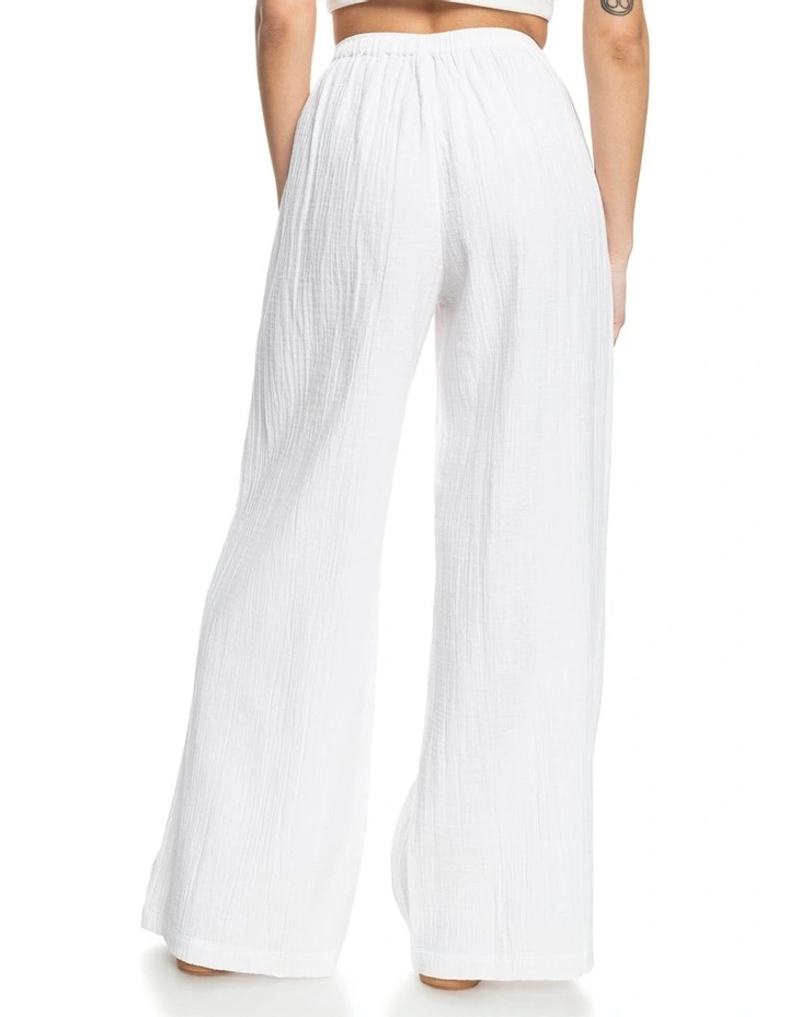 What A Vibe Elasticated Waist Trousers in Snow White