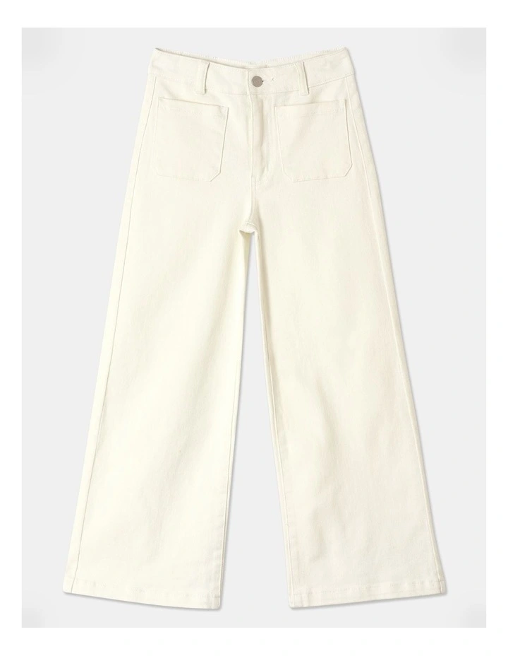 Marine Straight Leg Sailor Jean in White