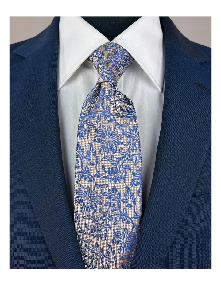 Venosa Floral Tie in Brown