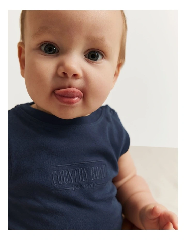 Cotton Heritage Bodysuit in Navy