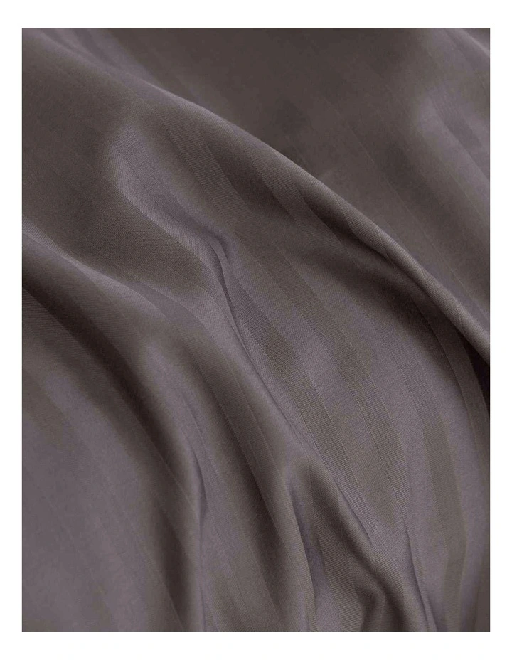 Damask 1200TC Cotton Sateen Queen Sheet Set in Pewter