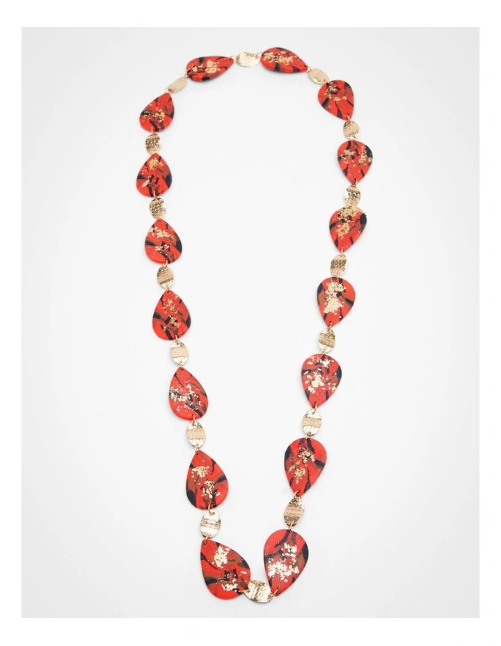Necklace in Red/Gold