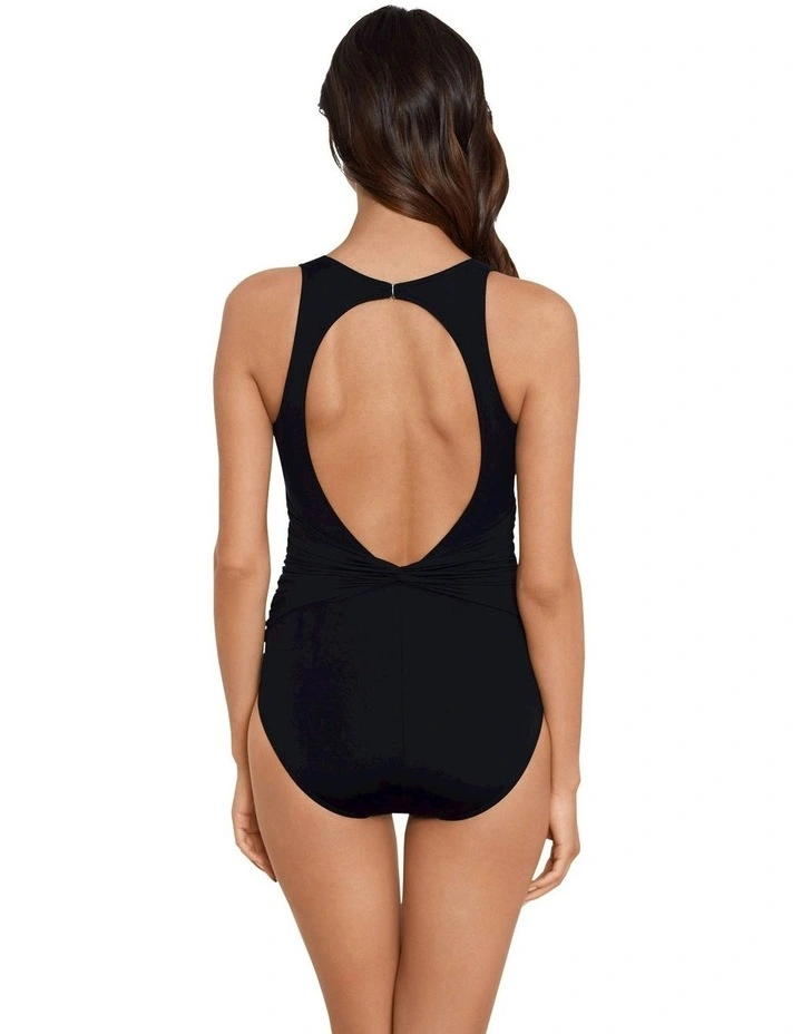 Plot Twist Valerie One Piece Shaping Swimsuit in Black