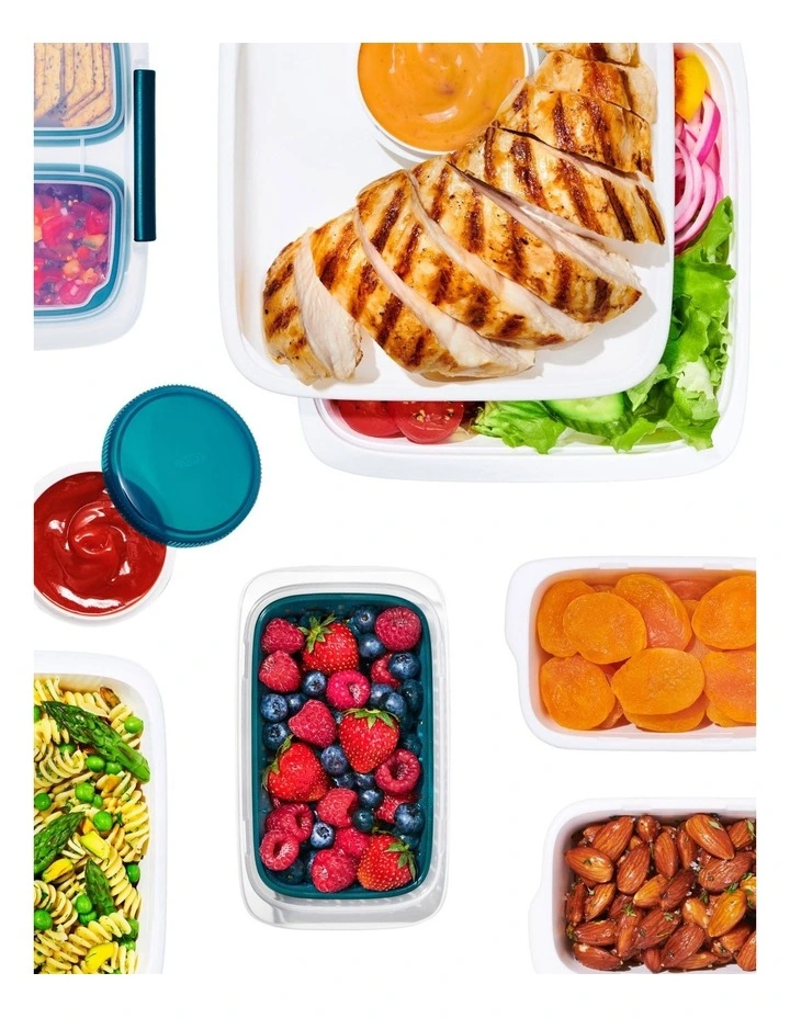 Prep & Go 20-Piece Container Set in White/Blue