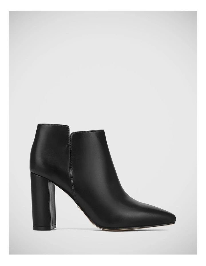 Helenna Leather Ankle Boot in Black