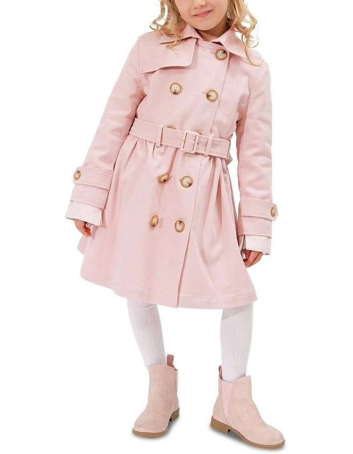 Miss Sunshine Trench Coat in Blush