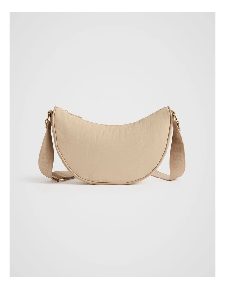 Monochrome Saddle Bag in Champagne Beige