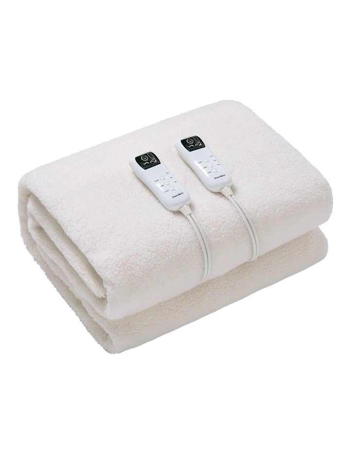 Fleece Top Multizone Electric Blanket in Beige