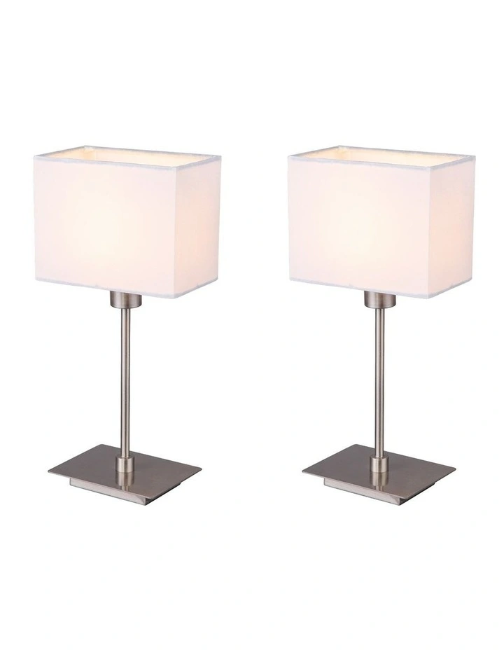 Pueblo Table Lamp Set of 2 in White
