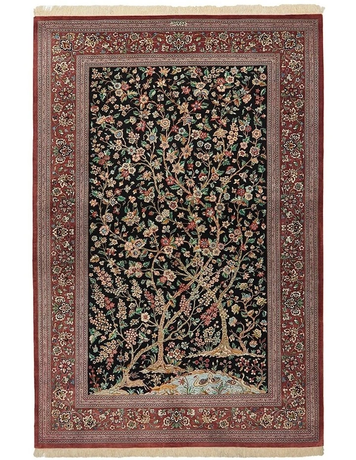 Handknotted Persian Qum Rug 205X130cm