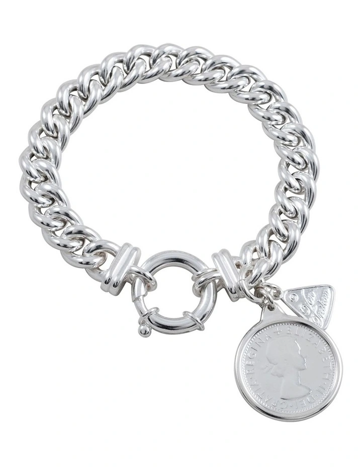 Small Mama Bracelet with Shilling in Silver