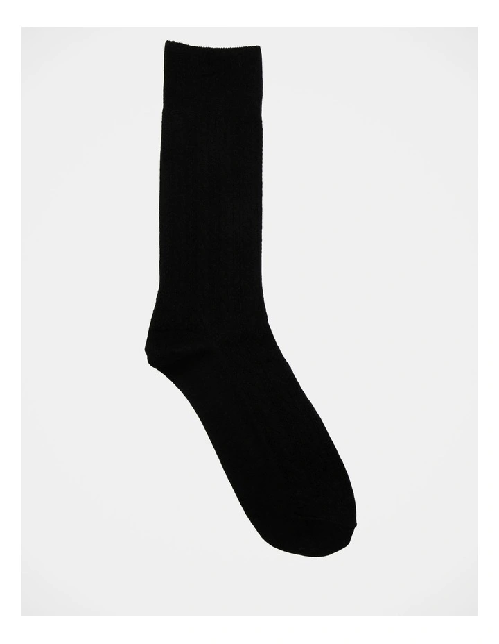 Cotton Waffle Business Sock Navy