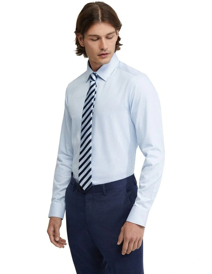 Beckton Twill Striped Shirt in Sky