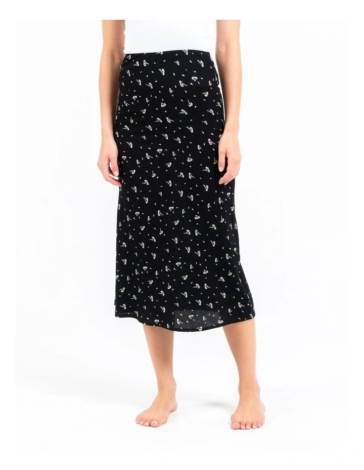 Nightshade Bias Skirt in Black