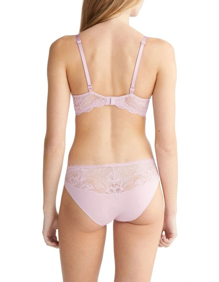 Seductive Comfort Lotus Floral Bikini Brief in Mauve Mist