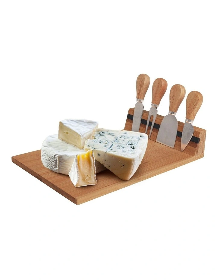 Bamboo Cheese Board And Knife Set