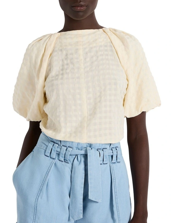 Fiesta Textured Top in Cream