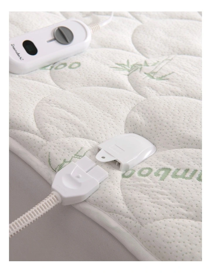 Bamboo Quilted Electric Blanket in White
