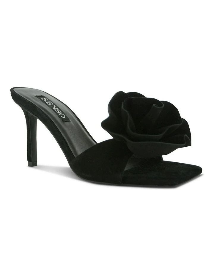 Harlow Heeled Sandals in Ebony